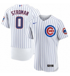 Men Chicago Cubs 0 Marcus Stroman White Flex Base Stitched Jerse Men Chicago Cubs 0 Marcus Stroman White Flex Base Stitched Jerse