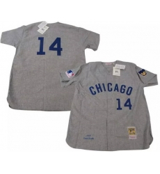 Men Chicago Cubs 14 Ernie Banks Gray 1969 Stitched Baseball Jersey Men Chicago Cubs 14 Ernie Banks Gray 1969 Stitched Baseball Jersey