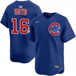 Men Chicago Cubs 16 Matthew Boyd Royal Limited Stitched Baseball Jersey