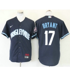 Men Chicago Cubs 17 Kris Bryant Navy Blue 2021 City Connect Stitched MLB Cool Base Nike Jersey Men Chicago Cubs 17 Kris Bryant Navy Blue 2021 City Connect Stitched MLB Cool Base Nike Jersey