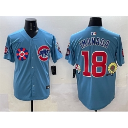 Men Chicago Cubs 18 Sh u014Dta Imanaga Blue 2025 Tokyo Series 2nd Alternate Limited Stitched Baseball Jersey