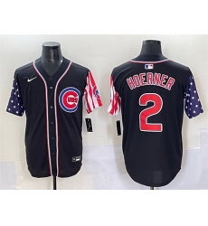 Men Chicago Cubs 2 Nico Hoerner Black 2025 Independence Day Vapor Premier Limited Stitched Baseball Jersey Men Chicago Cubs 2 Nico Hoerner Black 2025 Independence Day Vapor Premier Limited Stitched Baseball Jersey