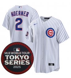 Men Chicago Cubs 2 Nico Hoerner White 2025 World Tour Tokyo Series Home Stitched Baseball Jersey Men Chicago Cubs 2 Nico Hoerner White 2025 World Tour Tokyo Series Home Stitched Baseball Jersey