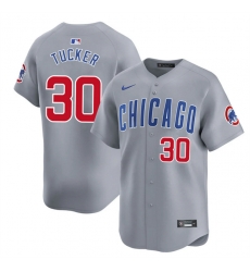 Men Chicago Cubs 30 Kyle Tucker Grey 2025 Limited Stitched Baseball Jersey Men Chicago Cubs 30 Kyle Tucker Grey 2025 Limited Stitched Baseball Jersey