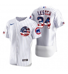 Men Chicago Cubs 34 Jon Lester Men Nike White Fluttering USA Flag Limited Edition Flex Base MLB Jersey Men Chicago Cubs 34 Jon Lester Men Nike White Fluttering USA Flag Limited Edition Flex Base MLB Jersey
