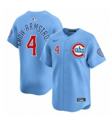 Men Chicago Cubs 4 Pete Crow Armstrong Blue 2024 25 2nd Alternate Limited Stitched Baseball Jersey