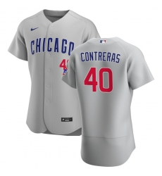 Men Chicago Cubs 40 Willson Contreras Men Nike Gray Road 2020 Flex Base Team Jersey Men Chicago Cubs 40 Willson Contreras Men Nike Gray Road 2020 Flex Base Team Jersey