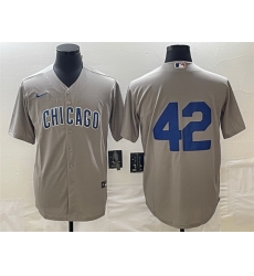 Men Chicago Cubs 42 Bruce Sutter Gray Cool Base Stitched Jersey Men Chicago Cubs 42 Bruce Sutter Gray Cool Base Stitched Jersey