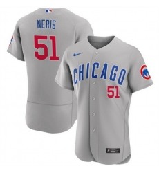 Men Chicago Cubs 51 H E9ctor Neris Grey Flex Base Stitched Baseball Jersey Men Chicago Cubs 51 H E9ctor Neris Grey Flex Base Stitched Baseball Jersey
