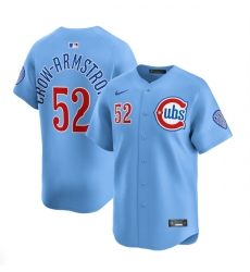 Men Chicago Cubs 52 Pete Crow Armstrong 2024 25 Blue 2nd Alternate Limited Stitched Baseball Jersey Men Chicago Cubs 52 Pete Crow Armstrong 2024 25 Blue 2nd Alternate Limited Stitched Baseball Jersey