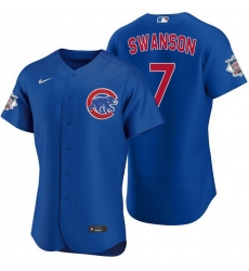 Men Chicago Cubs 7 Dansby Swanson Royal Flex Base Stitched Baseball Jersey Men Chicago Cubs 7 Dansby Swanson Royal Flex Base Stitched Baseball Jersey