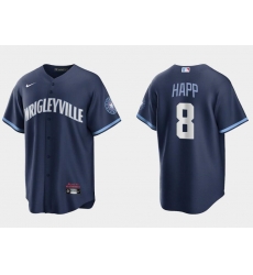 Men Chicago Cubs 8 Ian Happ Navy City Connect Cool Base Stitched Baseball Jersey Men Chicago Cubs 8 Ian Happ Navy City Connect Cool Base Stitched Baseball Jersey