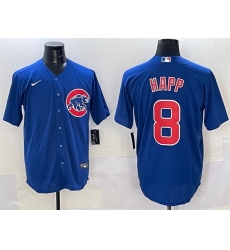 Men Chicago Cubs 8 Ian Happ Royal Cool Base Stitched Baseball Jersey Men Chicago Cubs 8 Ian Happ Royal Cool Base Stitched Baseball Jersey