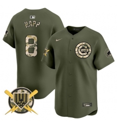 Men Chicago Cubs 8 lan Happ Green Armed Forces Day Vapor Limited Stitched Baseball Jersey Men Chicago Cubs 8 lan Happ Green Armed Forces Day Vapor Limited Stitched Baseball Jersey