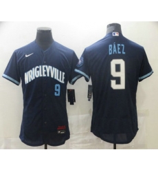 Men Chicago Cubs 9 Javier Baez Navy Blue 2021 City Connect Stitched MLB Flex Base Nike Jersey Men Chicago Cubs 9 Javier Baez Navy Blue 2021 City Connect Stitched MLB Flex Base Nike Jersey