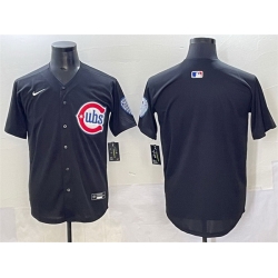 Men Chicago Cubs Blank Black Limited Stitched Baseball Jersey