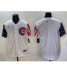 Men Chicago Cubs Blank White Pinstripe 2025 Independence Day Vapor Premier Limited Stitched Baseball Jersey Men Chicago Cubs Blank White Pinstripe 2025 Independence Day Vapor Premier Limited Stitched Baseball Jersey