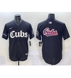 Men Chicago Cubs Team Big Logo Black 27Gothic North Side Edition 27 Vapor Premier Limited Stitched Baseball Jersey Men Chicago Cubs Team Big Logo Black 27Gothic North Side Edition 27 Vapor Premier Limited Stitched Baseball Jersey