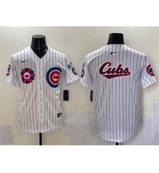 Men Chicago Cubs Team Big Logo White 2025 Tokyo Series Limited Stitched Baseball Jersey Men Chicago Cubs Team Big Logo White 2025 Tokyo Series Limited Stitched Baseball Jersey