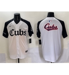 Men Chicago Cubs Team Big Logo White Black 27Gothic North Side Edition 27 Vapor Premier Limited Stitched Baseball Jersey Men Chicago Cubs Team Big Logo White Black 27Gothic North Side Edition 27 Vapor Premier Limited Stitched Baseball Jersey