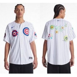 Men Chicago Cubs White Big Logo 2025 Tokyo Series Limited Stitched Baseball Jersey