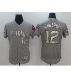 Men Men Chicago Cubs 12 Schwarber Grey Champion gold character Elite 2021 MLB Jerseys Men Men Chicago Cubs 12 Schwarber Grey Champion gold character Elite 2021 MLB Jerseys