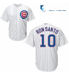 Mens Majestic Chicago Cubs 10 Ron Santo Replica White Home Cool Base MLB Jersey Mens Majestic Chicago Cubs 10 Ron Santo Replica White Home Cool Base MLB Jersey