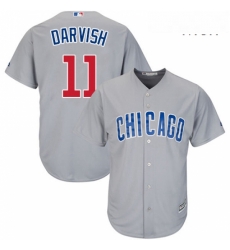 Mens Majestic Chicago Cubs 11 Yu Darvish Replica Grey Road Cool Base MLB Jersey Mens Majestic Chicago Cubs 11 Yu Darvish Replica Grey Road Cool Base MLB Jersey