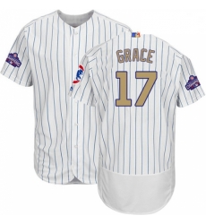 Mens Majestic Chicago Cubs 17 Mark Grace Authentic White 2017 Gold Program Flex Base MLB Jersey Mens Majestic Chicago Cubs 17 Mark Grace Authentic White 2017 Gold Program Flex Base MLB Jersey
