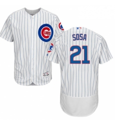 Mens Majestic Chicago Cubs 21 Sammy Sosa White Home Flex Base Authentic Collection MLB Jersey Mens Majestic Chicago Cubs 21 Sammy Sosa White Home Flex Base Authentic Collection MLB Jersey