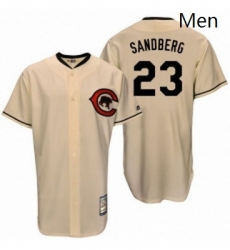 Mens Majestic Chicago Cubs 23 Ryne Sandberg Authentic Cream Cooperstown Throwback MLB Jersey Mens Majestic Chicago Cubs 23 Ryne Sandberg Authentic Cream Cooperstown Throwback MLB Jersey