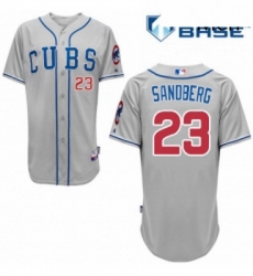 Mens Majestic Chicago Cubs 23 Ryne Sandberg Authentic Grey Alternate Road Cool Base MLB Jersey Mens Majestic Chicago Cubs 23 Ryne Sandberg Authentic Grey Alternate Road Cool Base MLB Jersey