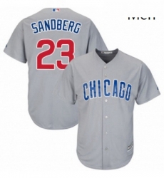 Mens Majestic Chicago Cubs 23 Ryne Sandberg Replica Grey Road Cool Base MLB Jersey Mens Majestic Chicago Cubs 23 Ryne Sandberg Replica Grey Road Cool Base MLB Jersey
