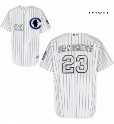 Mens Majestic Chicago Cubs 23 Ryne Sandberg Replica White Sliver NO 3 Patch MLB Jersey Mens Majestic Chicago Cubs 23 Ryne Sandberg Replica White Sliver NO 3 Patch MLB Jersey