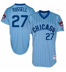 Mens Majestic Chicago Cubs 27 Addison Russell Authentic Blue Cooperstown Throwback MLB Jersey Mens Majestic Chicago Cubs 27 Addison Russell Authentic Blue Cooperstown Throwback MLB Jersey
