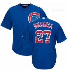 Mens Majestic Chicago Cubs 27 Addison Russell Authentic Royal Blue Team Logo Fashion Cool Base MLB Jersey Mens Majestic Chicago Cubs 27 Addison Russell Authentic Royal Blue Team Logo Fashion Cool Base MLB Jersey