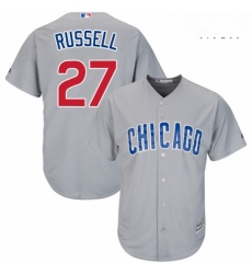 Mens Majestic Chicago Cubs 27 Addison Russell Replica Grey Road Cool Base MLB Jersey Mens Majestic Chicago Cubs 27 Addison Russell Replica Grey Road Cool Base MLB Jersey