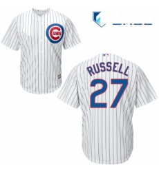 Mens Majestic Chicago Cubs 27 Addison Russell Replica White Home Cool Base MLB Jersey Mens Majestic Chicago Cubs 27 Addison Russell Replica White Home Cool Base MLB Jersey