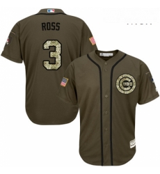Mens Majestic Chicago Cubs 3 David Ross Replica Green Salute to Service MLB Jersey Mens Majestic Chicago Cubs 3 David Ross Replica Green Salute to Service MLB Jersey