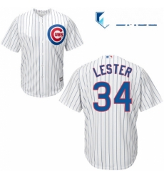 Mens Majestic Chicago Cubs 34 Jon Lester Replica White Home Cool Base MLB Jersey Mens Majestic Chicago Cubs 34 Jon Lester Replica White Home Cool Base MLB Jersey