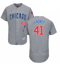 Mens Majestic Chicago Cubs 41 John Lackey Grey Road Flex Base Authentic Collection MLB Jersey Mens Majestic Chicago Cubs 41 John Lackey Grey Road Flex Base Authentic Collection MLB Jersey