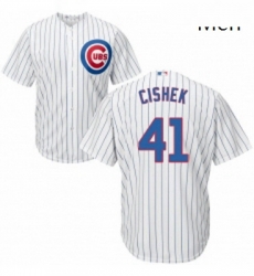 Mens Majestic Chicago Cubs 41 Steve Cishek Replica White Home Cool Base MLB Jersey Mens Majestic Chicago Cubs 41 Steve Cishek Replica White Home Cool Base MLB Jersey