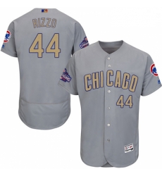 Mens Majestic Chicago Cubs 44 Anthony Rizzo Authentic Gray 2017 Gold Champion Flex Base MLB Jersey Mens Majestic Chicago Cubs 44 Anthony Rizzo Authentic Gray 2017 Gold Champion Flex Base MLB Jersey