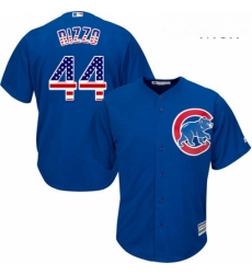 Mens Majestic Chicago Cubs 44 Anthony Rizzo Authentic Royal Blue USA Flag Fashion MLB Jersey Mens Majestic Chicago Cubs 44 Anthony Rizzo Authentic Royal Blue USA Flag Fashion MLB Jersey