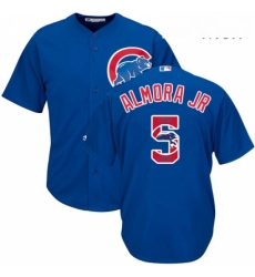 Mens Majestic Chicago Cubs 5 Albert Almora Jr Authentic Royal Blue Team Logo Fashion Cool Base MLB Jersey Mens Majestic Chicago Cubs 5 Albert Almora Jr Authentic Royal Blue Team Logo Fashion Cool Base MLB Jersey