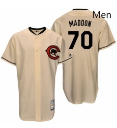 Mens Majestic Chicago Cubs 70 Joe Maddon Authentic Cream Cooperstown Throwback MLB Jersey Mens Majestic Chicago Cubs 70 Joe Maddon Authentic Cream Cooperstown Throwback MLB Jersey