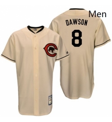 Mens Majestic Chicago Cubs 8 Andre Dawson Authentic Cream Cooperstown Throwback MLB Jersey Mens Majestic Chicago Cubs 8 Andre Dawson Authentic Cream Cooperstown Throwback MLB Jersey