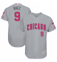 Mens Majestic Chicago Cubs 9 Javier Baez Grey Mothers Day Flexbase Authentic Collection MLB Jersey Mens Majestic Chicago Cubs 9 Javier Baez Grey Mothers Day Flexbase Authentic Collection MLB Jersey