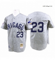 Mens Mitchell and Ness Chicago Cubs 23 Ryne Sandberg Authentic Grey 1969 Throwback MLB Jersey Mens Mitchell and Ness Chicago Cubs 23 Ryne Sandberg Authentic Grey 1969 Throwback MLB Jersey