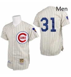 Mens Mitchell and Ness Chicago Cubs 31 Greg Maddux Replica Cream 1969 Throwback MLB Jersey Mens Mitchell and Ness Chicago Cubs 31 Greg Maddux Replica Cream 1969 Throwback MLB Jersey